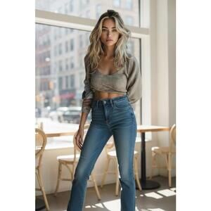 RE/DONE Originals Women’s Ultra Low Rise Jeans Medium Dusty Blue Size 25 USA